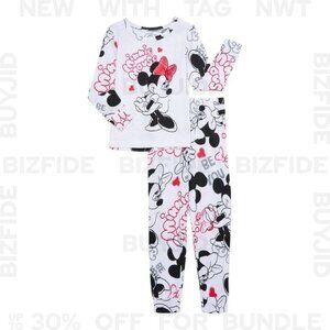Disney Minnie Mouse Girl's Pajama Set, Long Sleeve Top & Pants